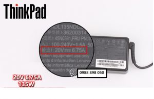 sạc Laptop Lenovo 20V 6.75A chân vuông chính hãng
