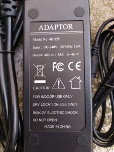Adapter 48v 1.25a cho đầu ghi cameha dahua